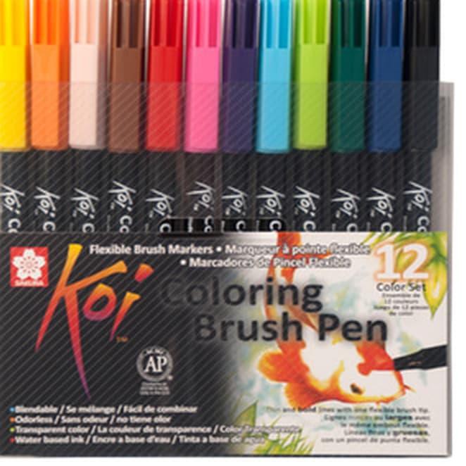 

✮7735✹ Sakura Koi Coloring Brush Pen - 12 Color Set / Rainbow Color