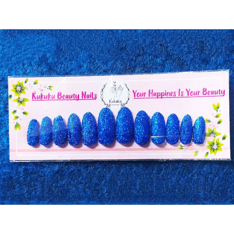 Kuku Palsu Glitter / Kuku Palsu Wedding / Kuku Palsu Murah Gratis Lem Tempel