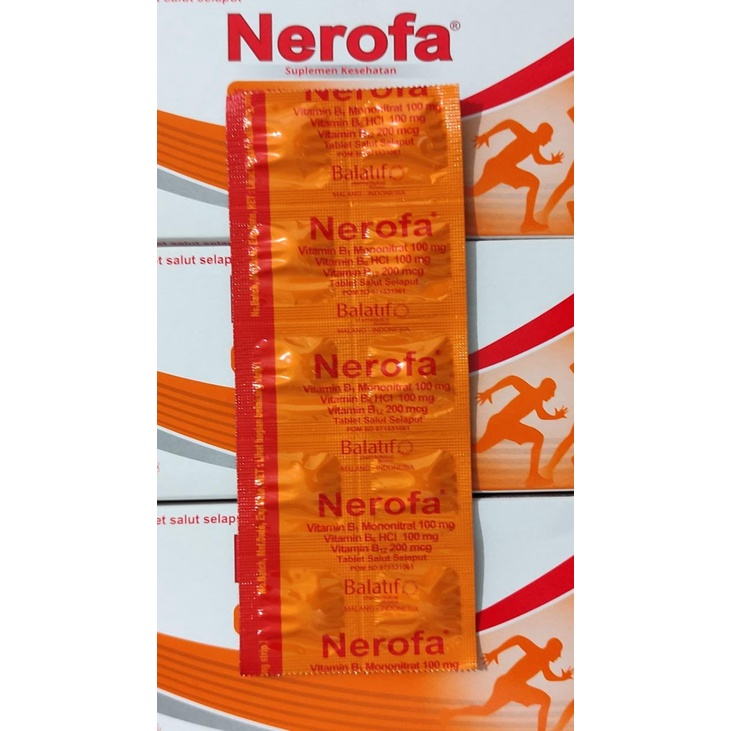 Nerofa 100 Tablet / Vitamin B1 / B6 / B12 / Mengurangi Kerusakan Saraf / Kesemutan / Kebas-kebas