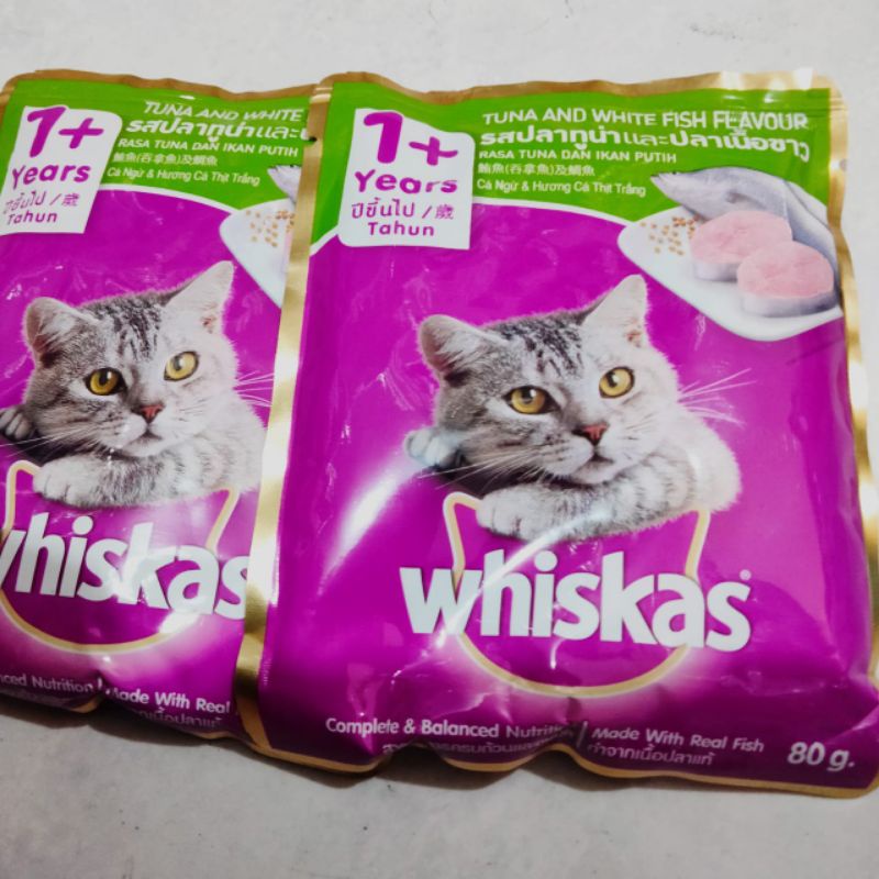 WHISKAS SACHET TUNA WITH FISH 85Gr MAKANAN KUCING