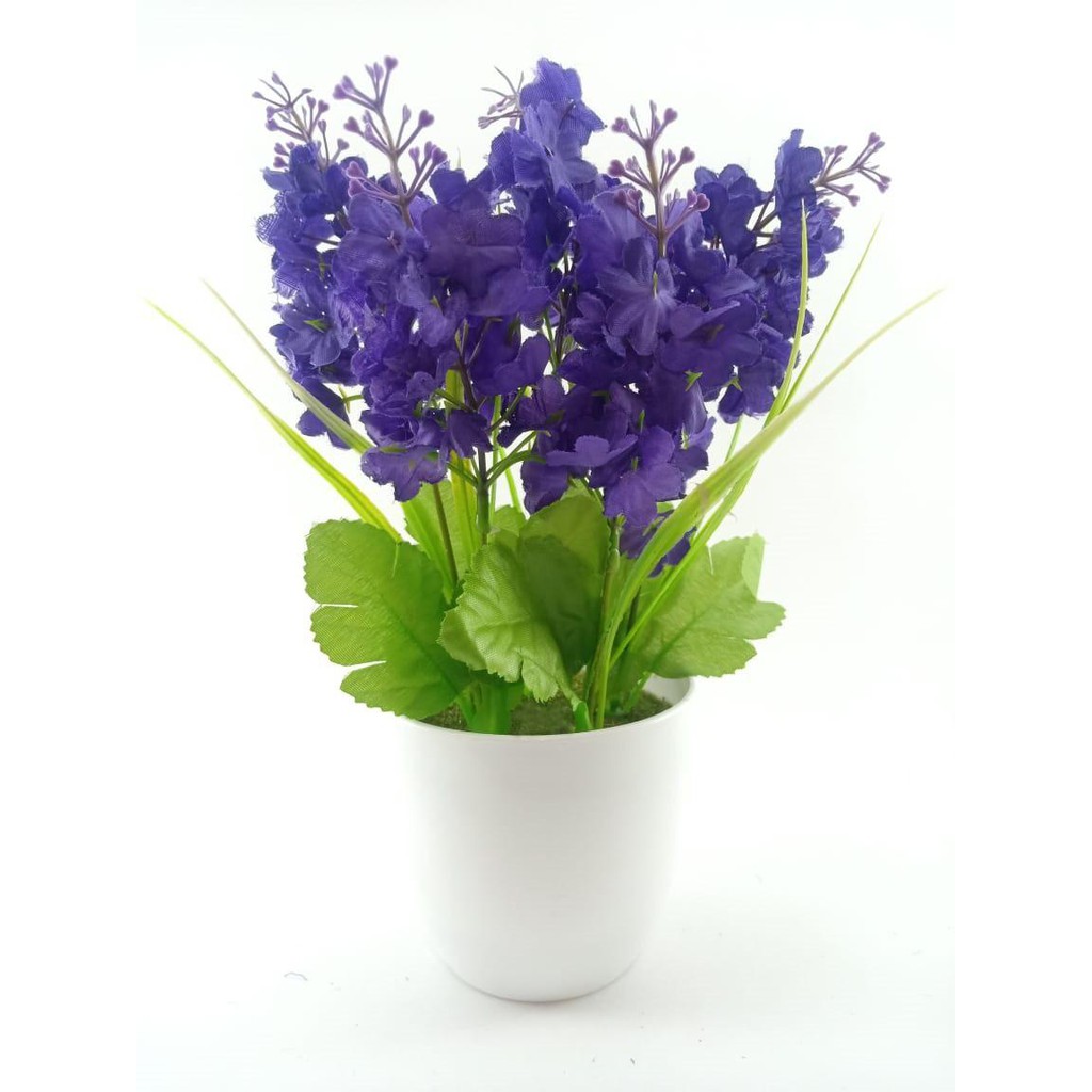 COD BUNGA PLASTIK BUNGA PAJANGAN IMITASI BUNGA ARTIFISIAL BUNGA LAVENDER TANAMAN HIAS PLASTIK BP8834-UNGU TUA BB