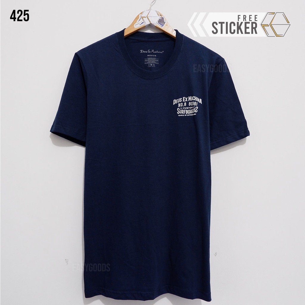  DEUS  SURFBOARDS NAVY KAOS  TSHIRT PREMIUM SKATE DISTRO 