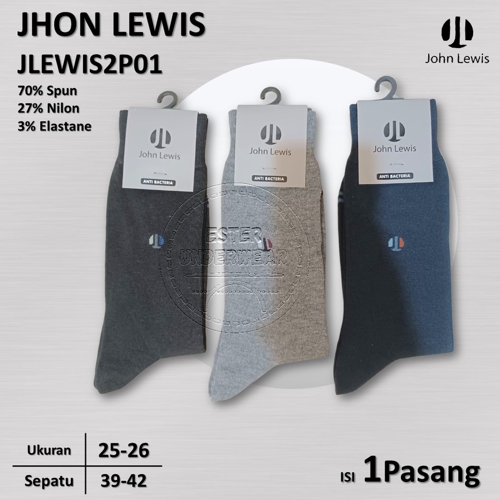 Kaos Kaki Dewasa Jhon Lewis Anti Bakteri JLEWIS-P01 Isi 1Pasang