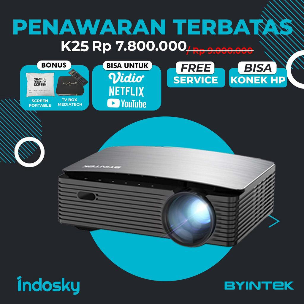 [PENAWARAN TERBATAS] Proyektor Byintek K25 Pro Proyektor 4K Full HD | 600 ANSI Lumens | Proyektor Profesional | Proyektor Portable | Pusat Proyektor Indonesia | Proyektor Original | Proyektor Full HD | Proyektor 4K | Projector Portable