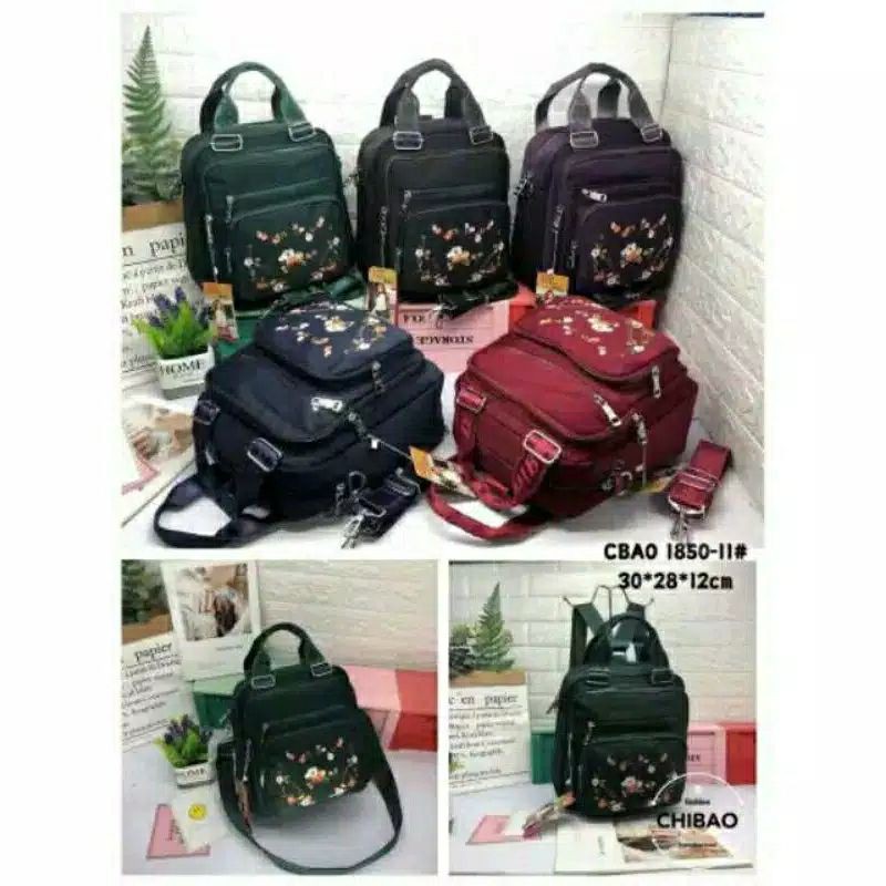 CB1850 Tas Chibao 1850-11 Motif Bunga 3in1 Jumbo