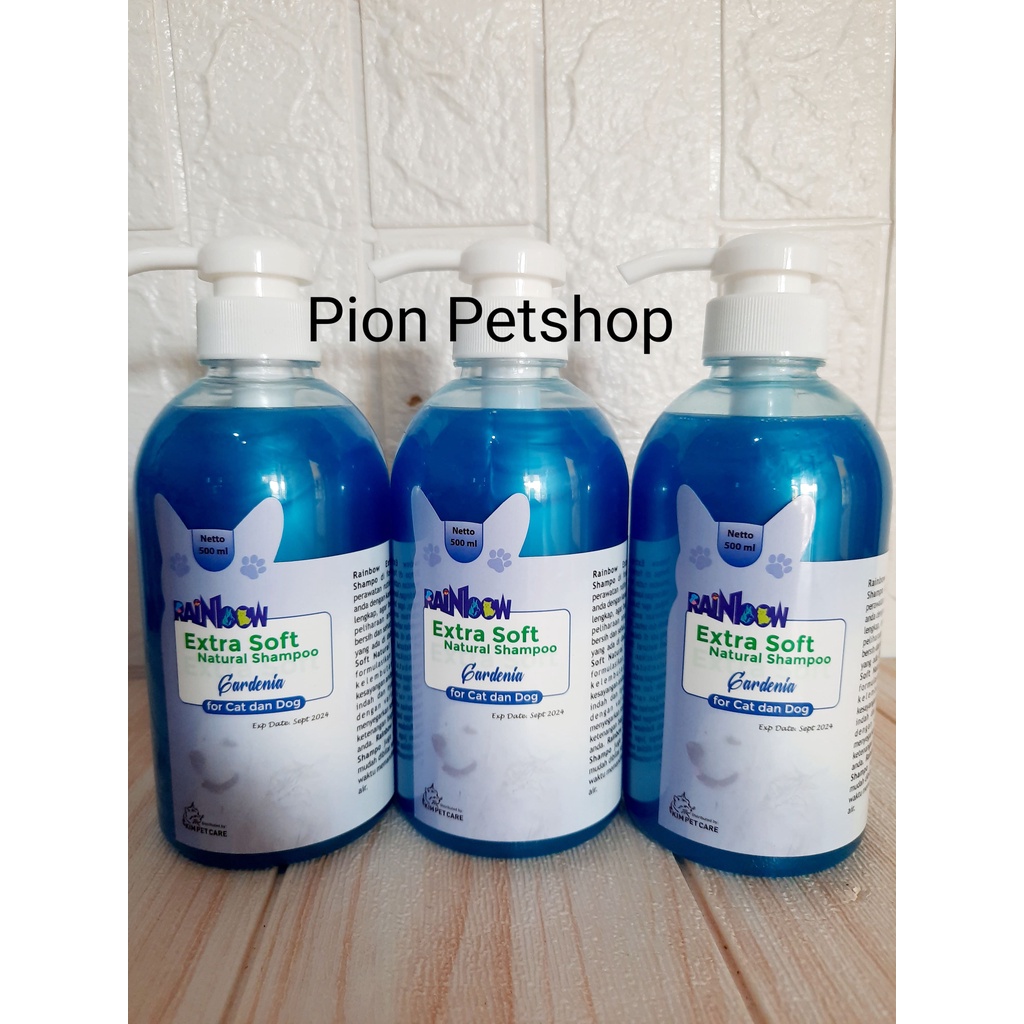 Rainbow Extra Soft Natural Shampo For Cat and Dog 500ml Tutup Pump