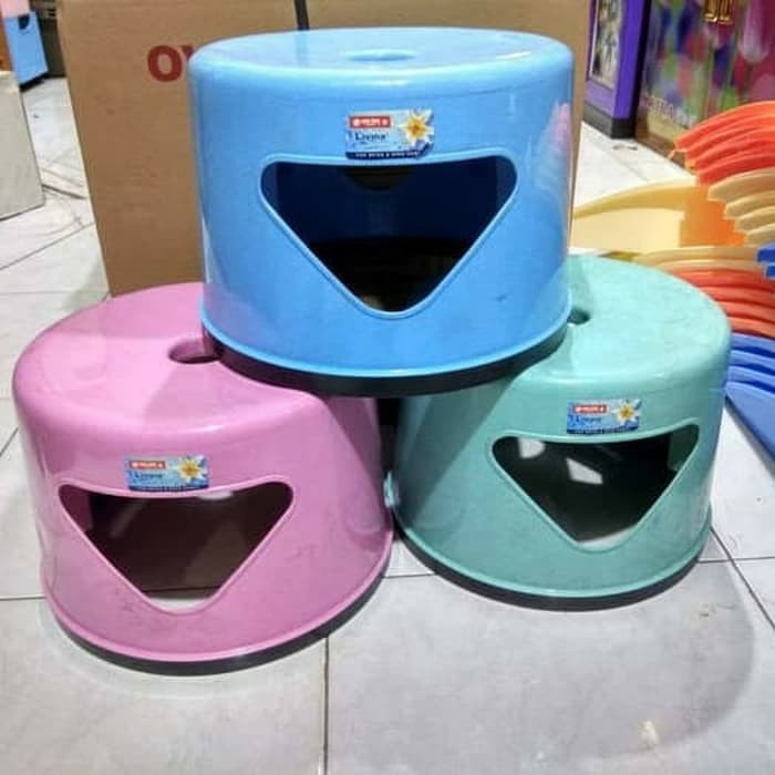 Bangku PendekKursi Tempat Duduk Baso jongkok Kursi pendek anak kecil plastik Bulat keramik Lion Star