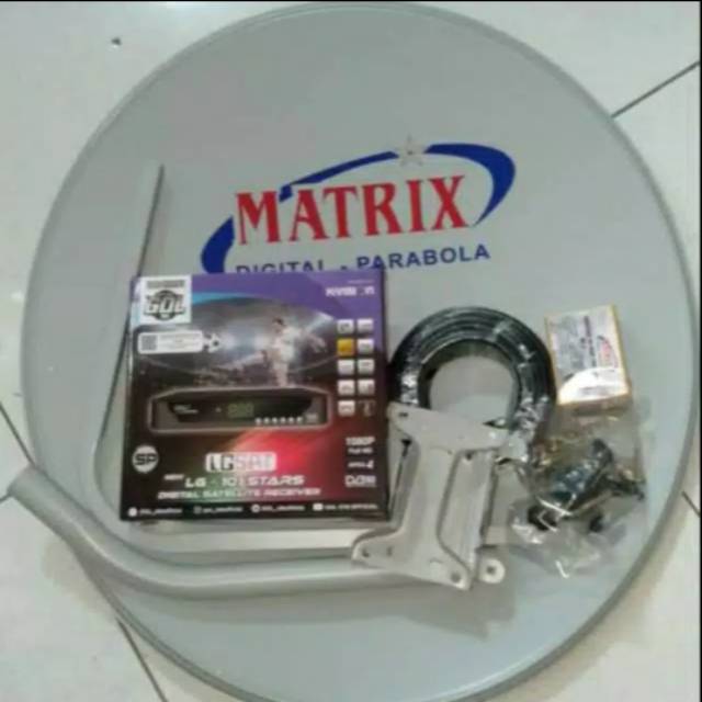Parabola mini matrix 60cm paket lengkap+Resiver LGsat menghadirkan Mnctv group