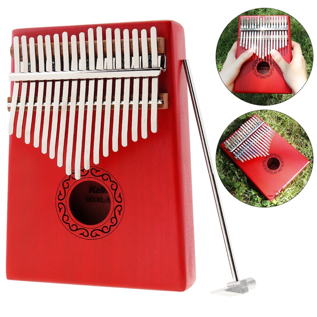 Kalimba Piano Jari Jempol Mini 17 Tuts Bahan Kayu Mahoni