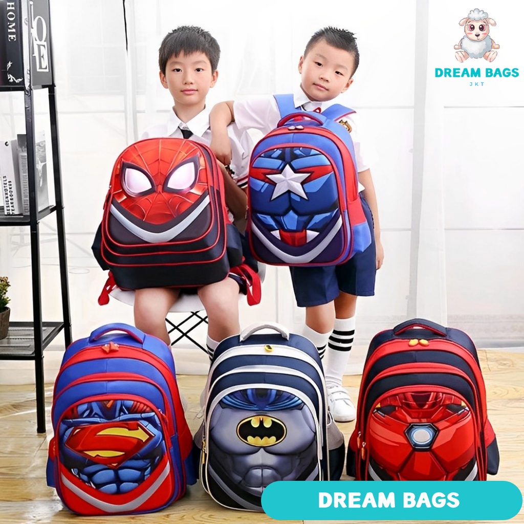 PROMO 10.10 Tas Ransel Anak Laki Laki SD DB-6113 Tas Sekolah Import