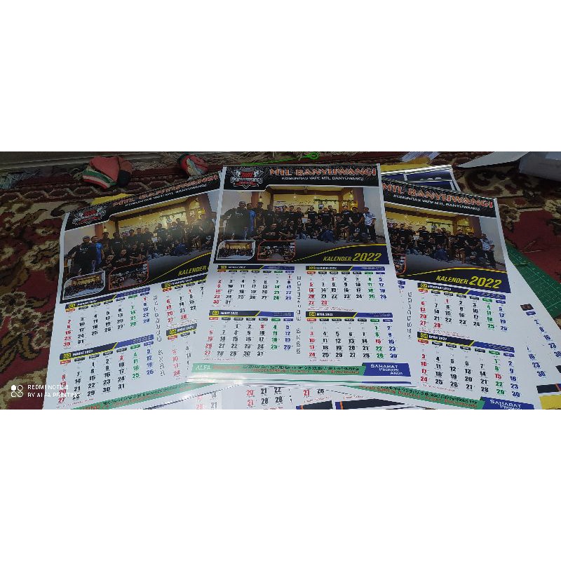 

kalender 3 lembar custom foto sekolah kantor