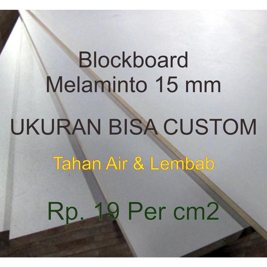 Blockboard Melaminto 15 mm Ukuran Custom