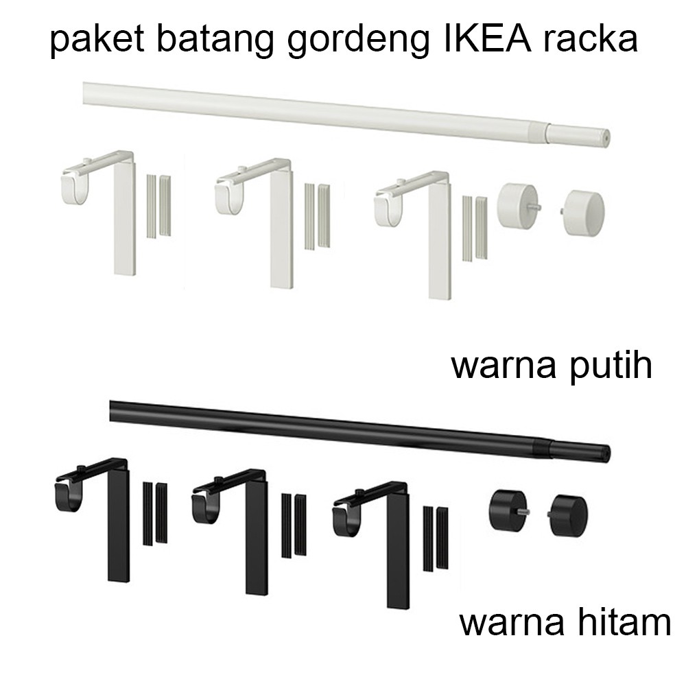 Paket Single Rel Gorden Batang Kecil Panjang Uk 210-385 Gorden+Encap+breket