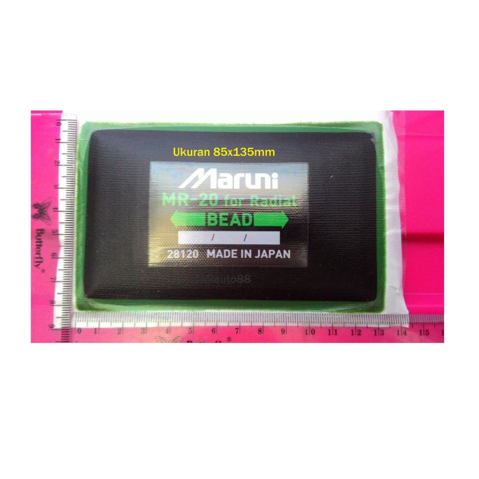 Karet Tambal Maruni Kotak - Tire Patch MR-20 Ukuran 85x135mm 1 Pcs Original - Bisa COD