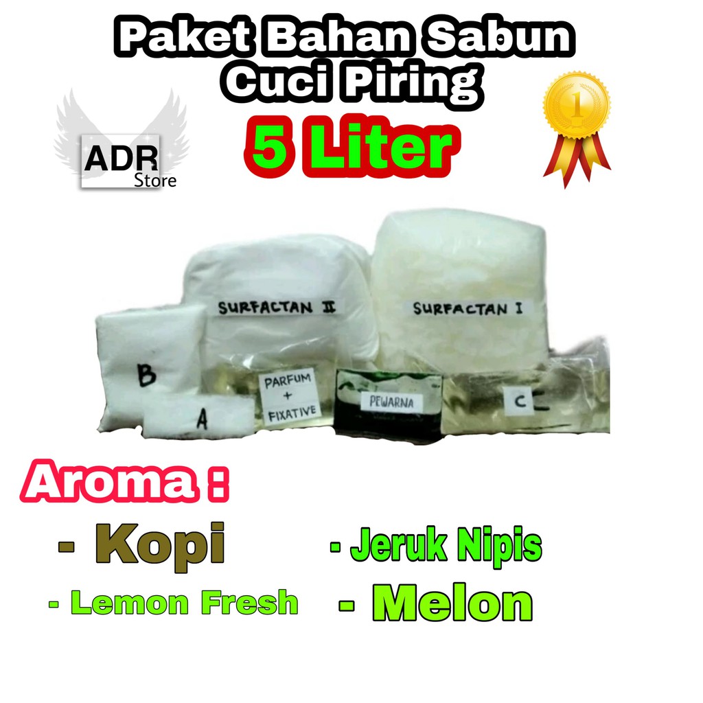 Paket Bahan 5,5 Liter Sabun Pencuci Piring | Sabun Cuci Piring 5,5 Liter
