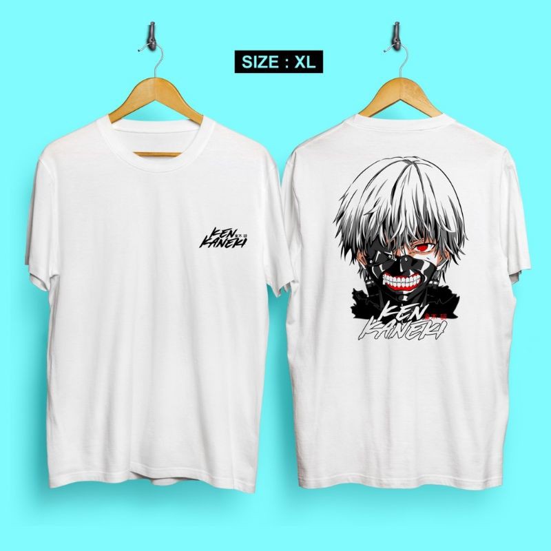 Fourfashion Kaos Pria Kaos Distro KEN KANEKI White CN887