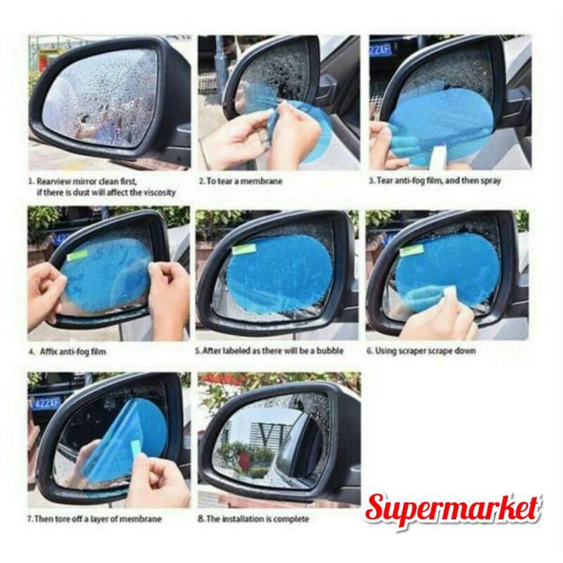 Anti Flog Kaca Oval Spion mobil Waterproof  Car protect/Anti gores