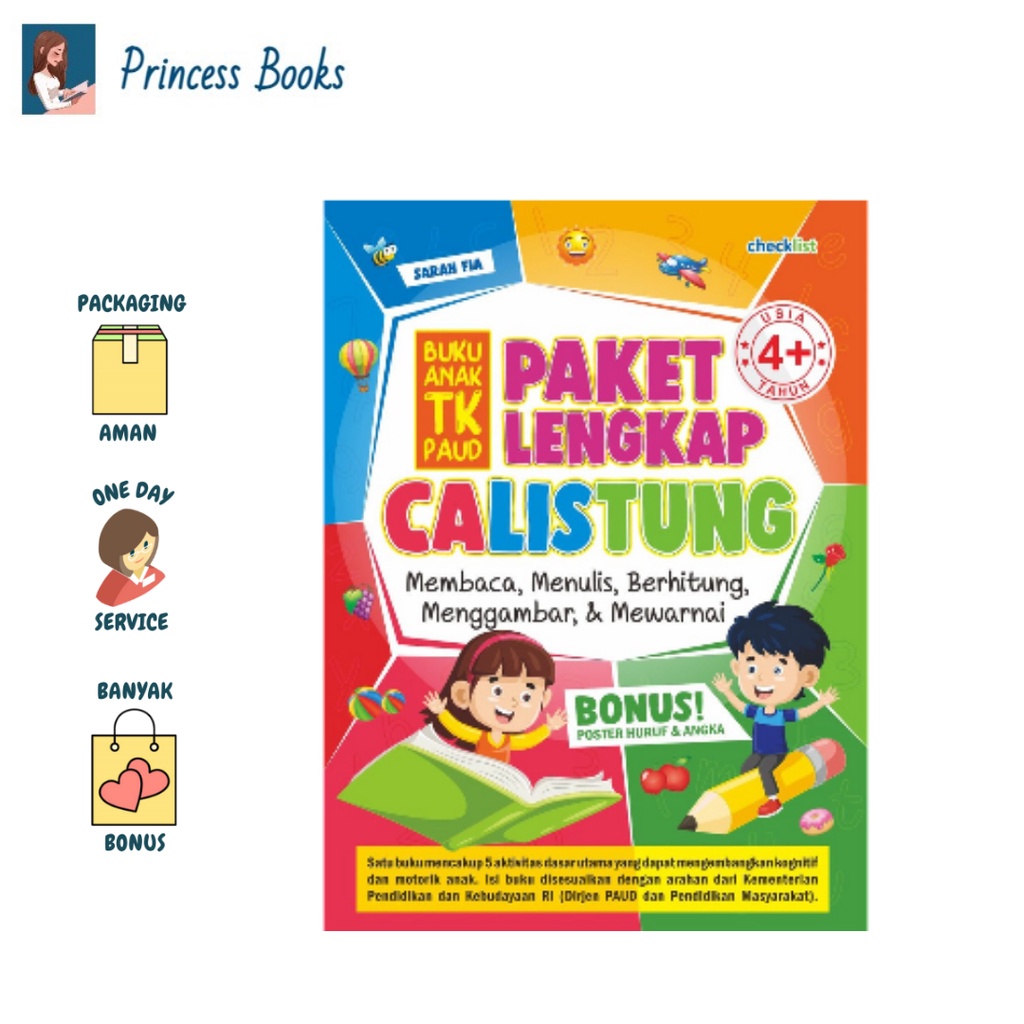 BUKU PAKET LENGKAP CALISTUNG: BUKU ANAK TK PAUD | Checklist