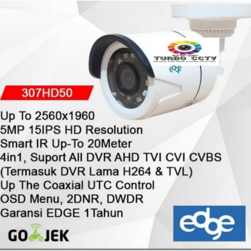 CAMERA CCTV EDGE OUTDOOR 5MP / 2560P REAL FULL HD / CAMERA CCTV 4 IN 1