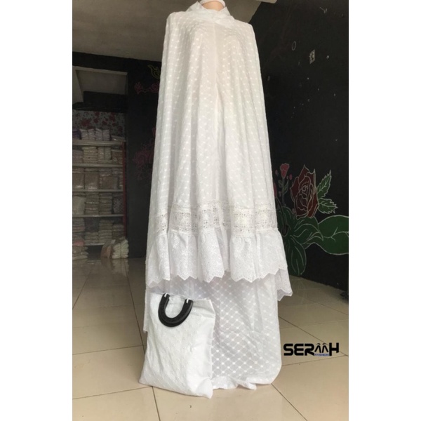 RA1032 MUKENA KATUN PARIS FULL BORDIR BENTOL TIMBUL Limited