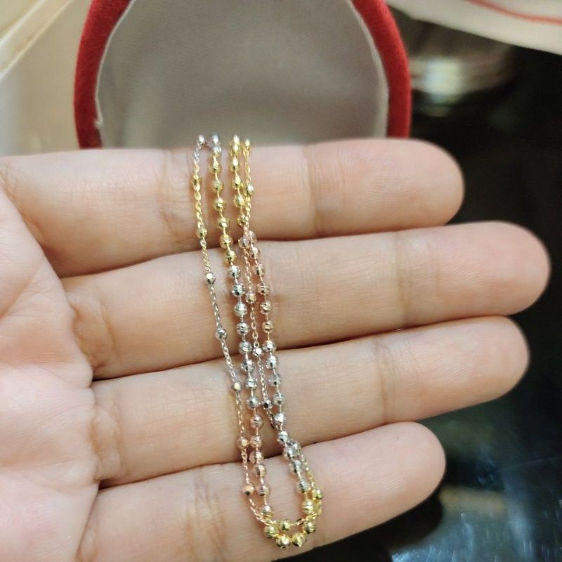 gelang jedar emas putih (ubs375/17 cm)