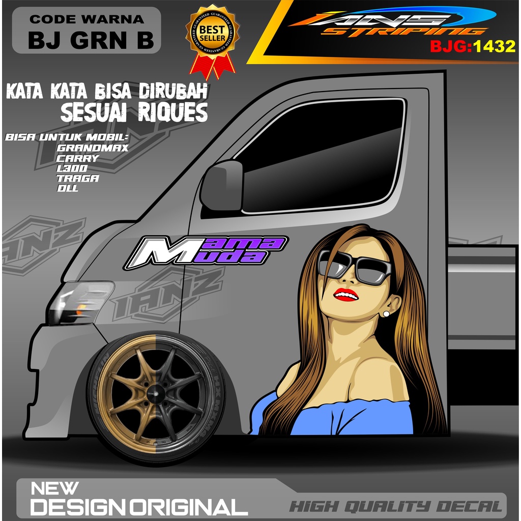 DECAL STIKER PINTU GRANMAX / DECAL PINTU CARRY / STIKER MOBIL PICK UP