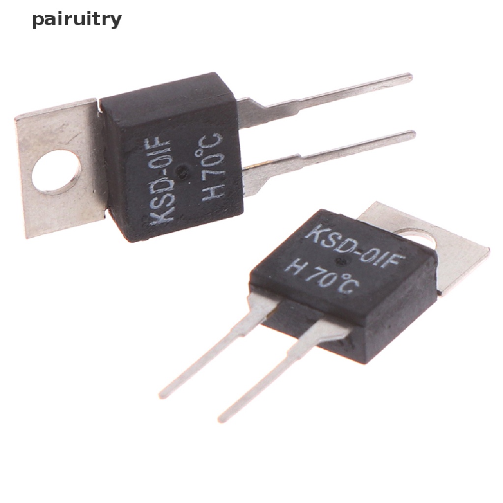 Prt 2Pcs Saklar Sensor Suhu Termostat KSD-01F 70 Degc PRT