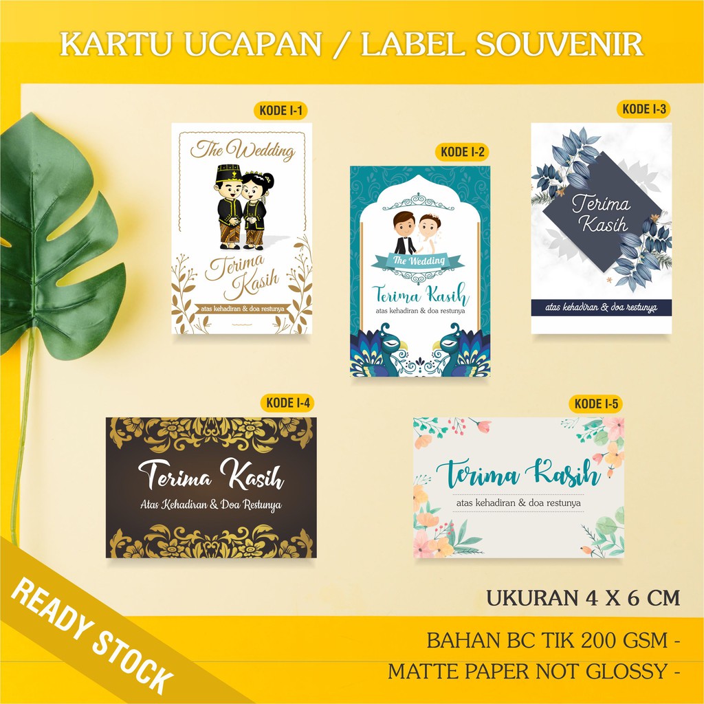 

kartu ucapan label souvenir murah