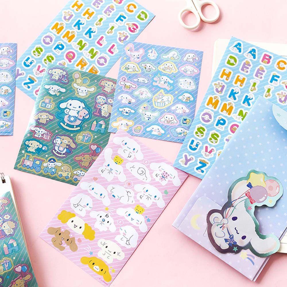 [Elegan] Kartun Stiker Set DIY Perekat Diri Siswa Hadiah Foto Cinnamoroll Jurnal Stiker Tangan Dekorasi Akun