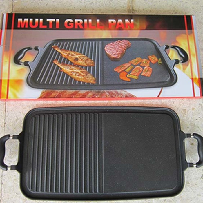 Multi Grill Pan Panggangan teflon Korea BBQ Long Griddle Panggang Sate Daging Griller