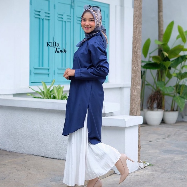 grosir_solo || AILEN AZKIA GRECE KEMEJA TUNIK ATASAN WANITA MUSLIM TUNIK LONG / KANAYA LONG TUNIK RAYON / KILLA TUNIK POLOS TOYOBO | Ailen Tunik