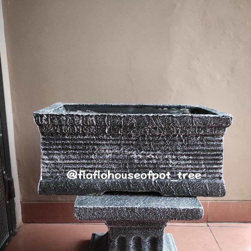 pot semen minimalis kotak panjang 48cmx25x22cm