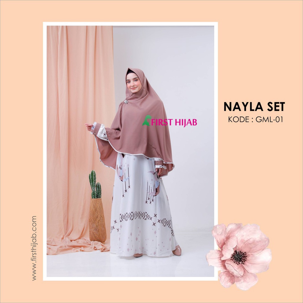 GAMIS NAYLA SET FIRST HIJAB | GAMIS PREMIUM SYAR'I BUSUI FRIENDLY