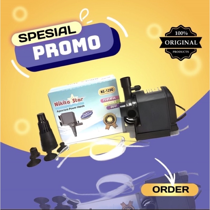 Pompa Air Aquarium Nikita Star Ns-1200 Ns 1200