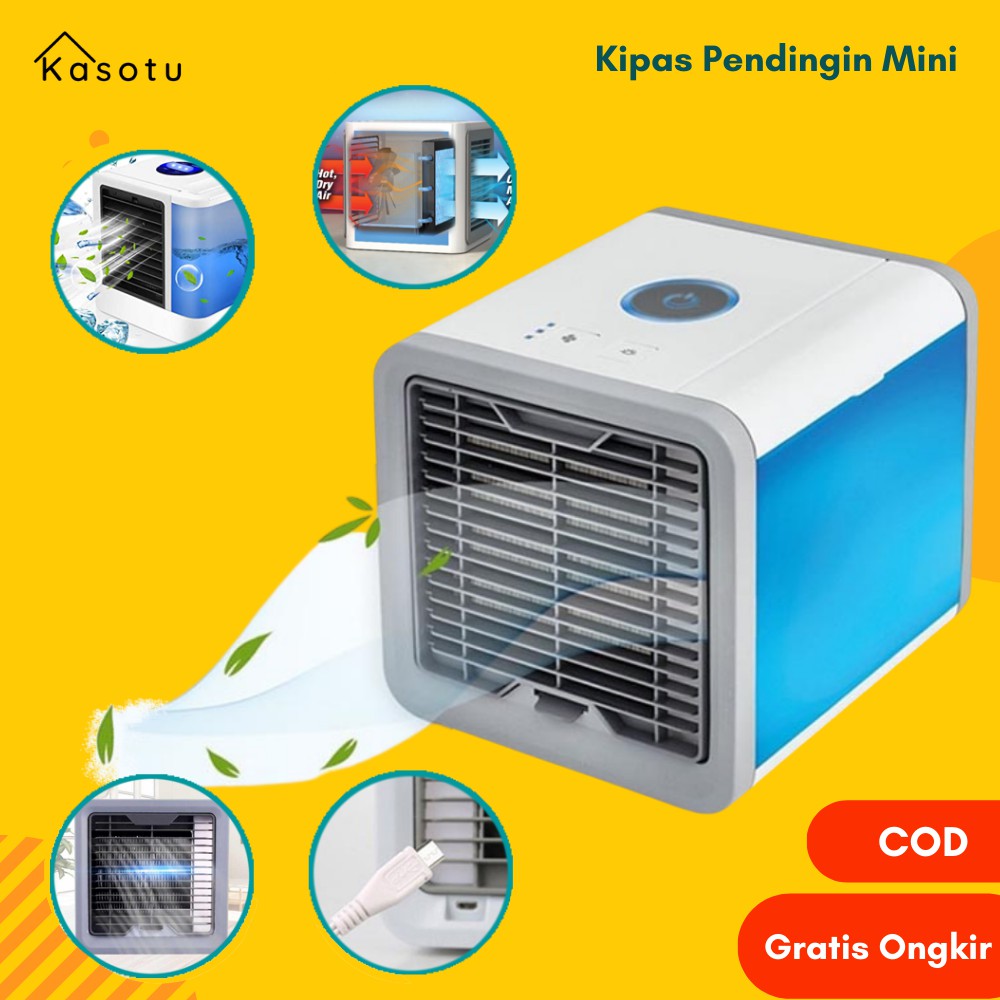Taffware Kipas Angin Ac Air Cooler Mini Pendingin Ruangan Kamar Mobil Minimalis Portable USB Murah