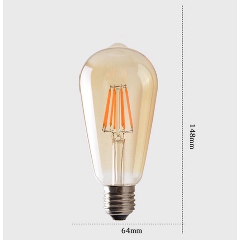 Lampu Led Filamen 4W / 2W Filamen Edison 4 WATT / 2 WATT E27 bohlam Caff ST64 / G45 / Lampu Cafe Dekorasi / Bulb  Bohlam Edison Lampu Hias Cafe/ Mewah