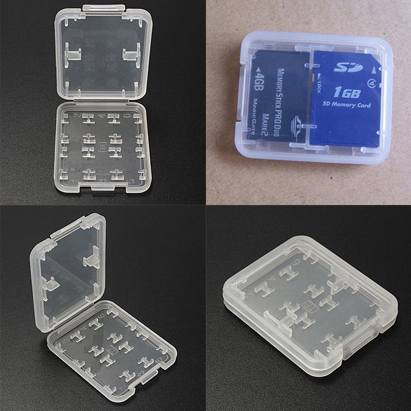 (LUCKID) Kotak Penyimpanan Memory Card Micro SD TF SDHC MSPD 8 Slot