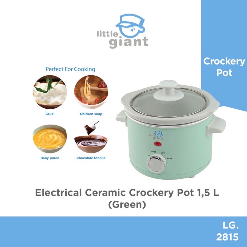 Little Giant Slow Cooker 1,5 L ceramic crockery Pot - Slow Cooker Mpasi LG2815