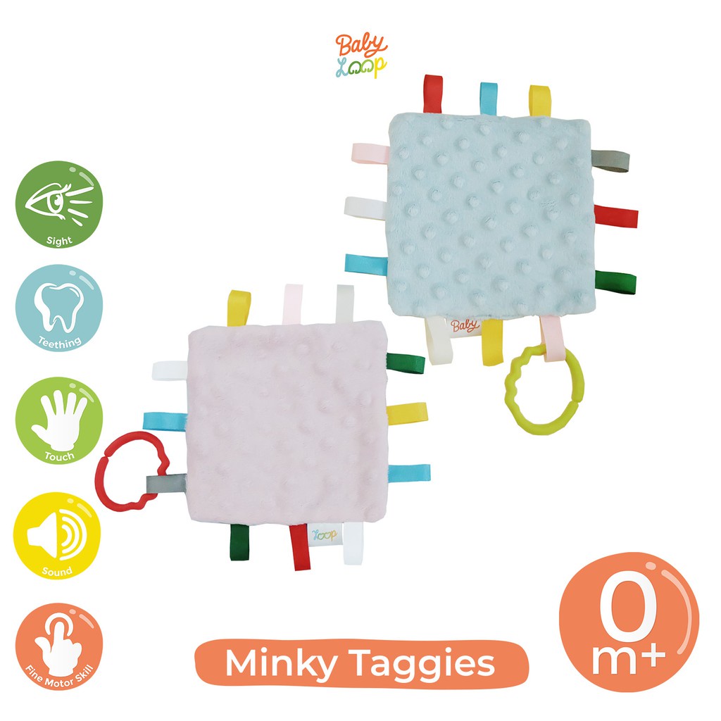 Baby Loop - Minky Taggies / Mainan Sensori Bayi