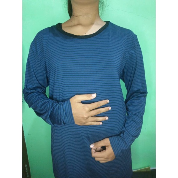 Kaos Wanita Garis Biru Ld 115