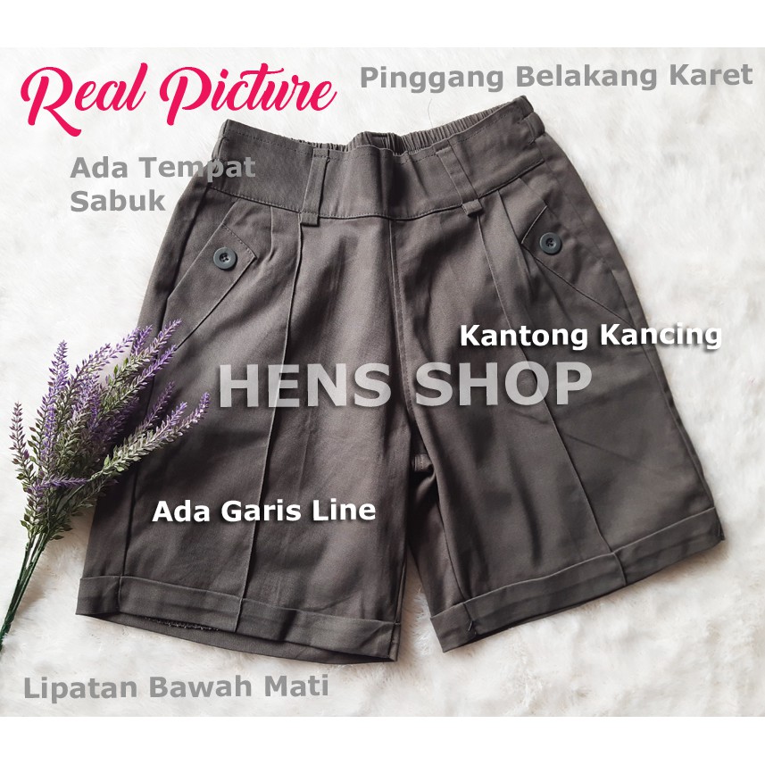 HOTPANTS KANCING TWILL / CELANA PENDEK KANCING TWILL