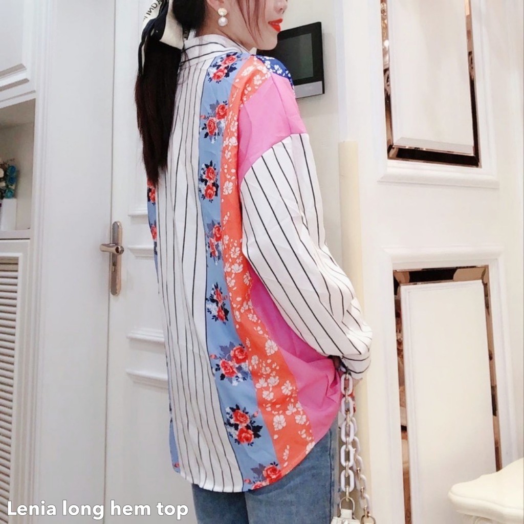 Lenia long hem top -Thejanclothes