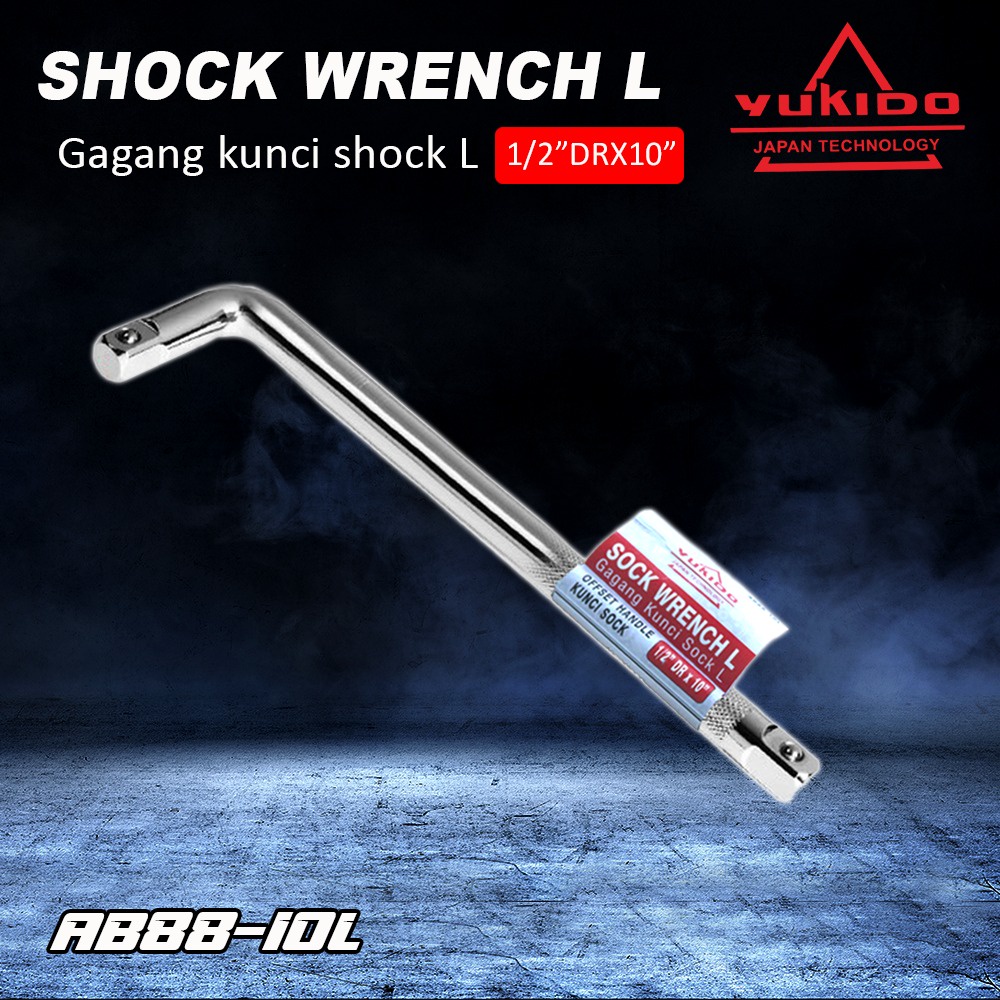 YUKIDO Gagang Sock L ukuran 1/2&quot; x 10&quot; / Offset Handle 1/2&quot; x 10 INCH