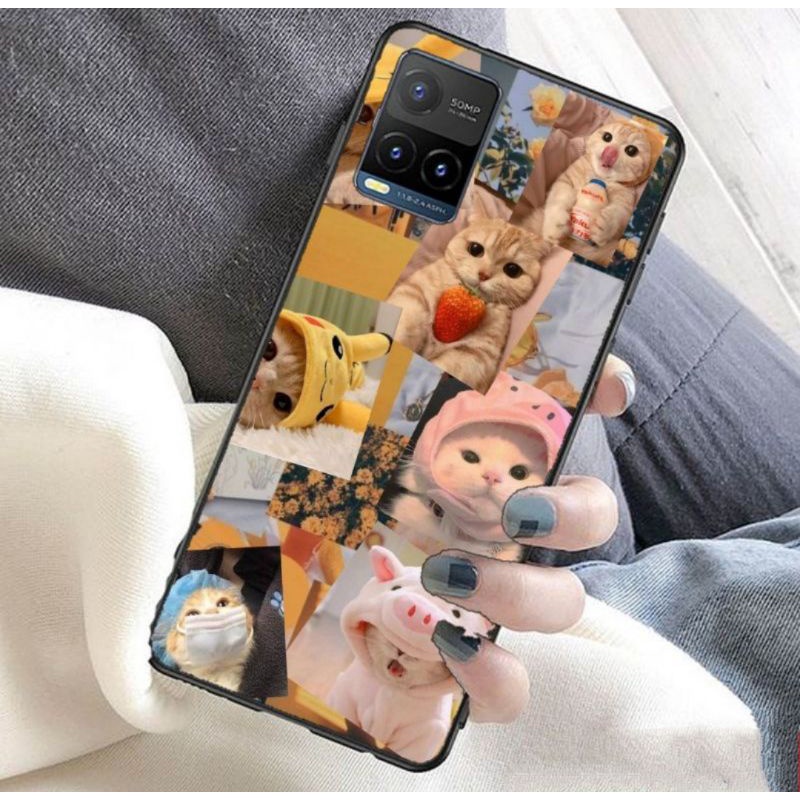 Athan Case Custom Vivo Y21 Y21 Fashion Motif Kucing Lucu series