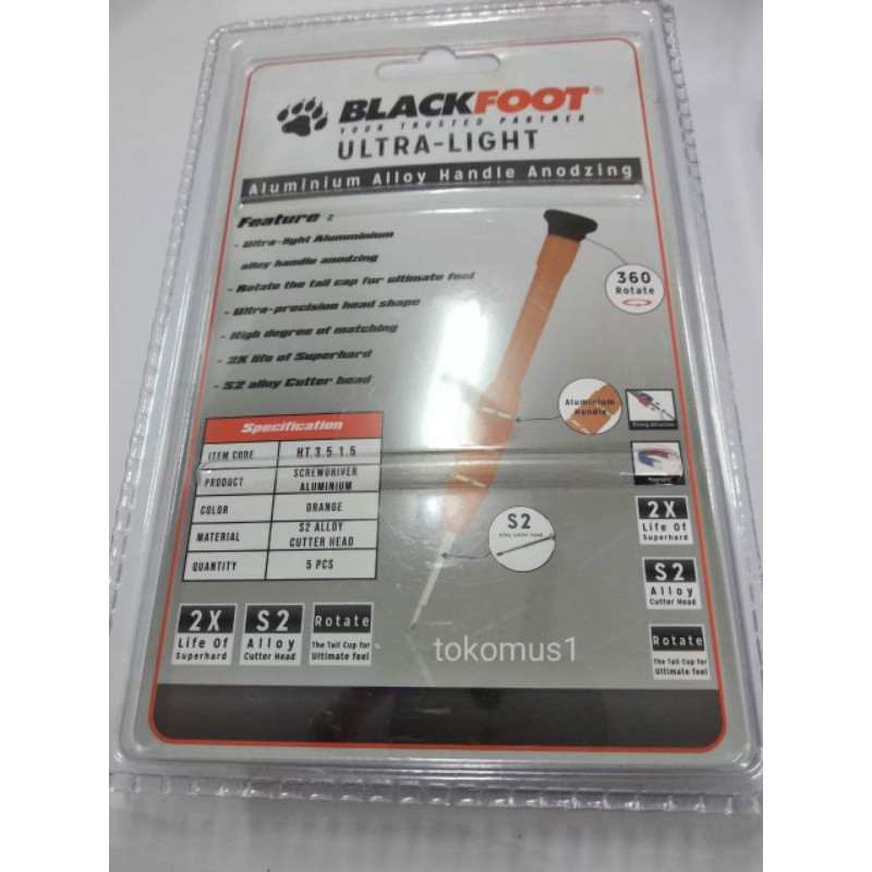 OBENG SET 5 PCS BLACKFOOT