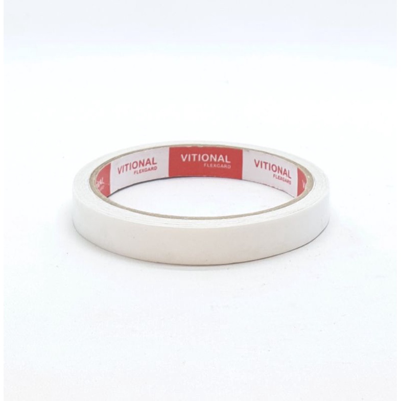 VF Hj Tissue Tisu Double Side Tape 12mm 8m / Isolasi Bolak Balik Tipis Tisu / Solasi