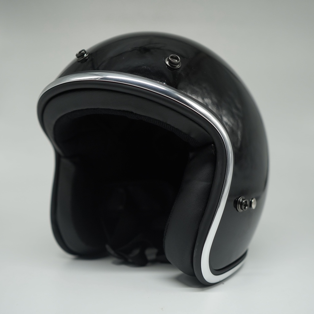 Helm Retro SADA Jitsu Black  ( Helm Classic / Helm Klasik / Helm Vespa / Helm Bogo )