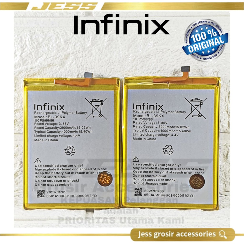 Baterai Original Infinix HOT S4 X626 X626B HOT 7 / 7 PRO X625 X625B X625D X624 X624B BL-39KX BL39KX