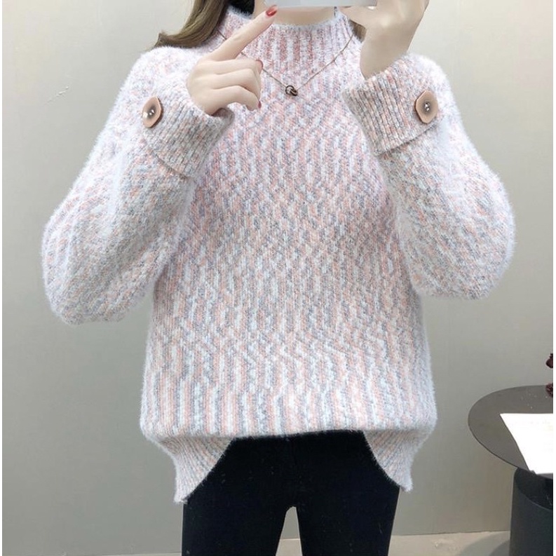 Sweater winter wanita atasan thermal hangat import baju rajut bromo Gala korea knitted musim dingin