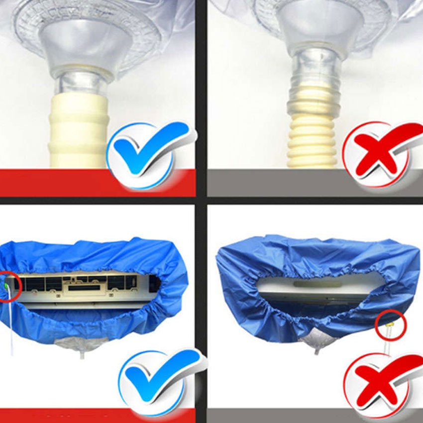 Plastik Cuci AC / Air Conditioning Cleaning Cover Untuk 1-1,5P/2-3P Air Conditioner Menutup Penutup